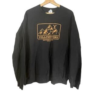 Yellowstone Dutton Ranch Montana Sweatshirt SIZE XL Black Gold Unisex Pullover